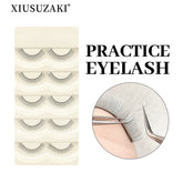 XIUSUZAKI 10 Trays Set False Eyelashes Handmade Training Lashes For Beginners Eyelash Extensions Beauty Salon Student Practice